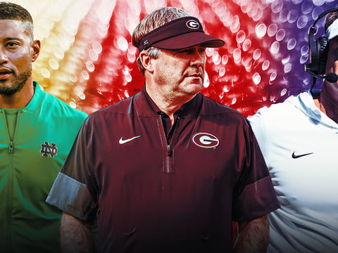 Kirby Smart, Marcus Freeman, and Lane Kiffin afi