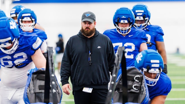 Offensive line coach Cutter Leftwich, via UK Athletics