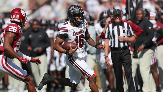 South Carolina QB LaNorris Sellers runs against Oklahoma (Photo: CJ Driggers | GamecockCentral.com)