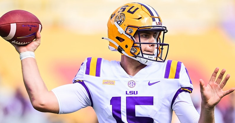 lsu-tigers-football-coach-brian-kelly-assesses-play-quarterbacks-spring-practice-halfway-point