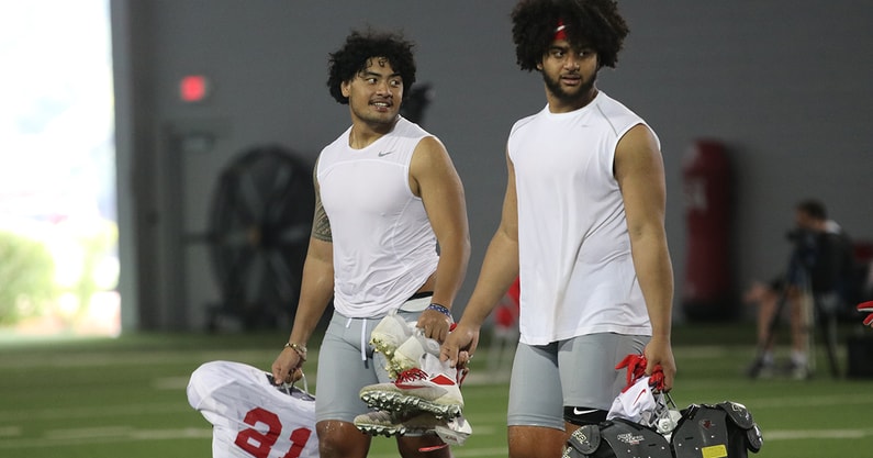 Palaie Gaoteote and JT Tuimoloau by Birm-Lettermen Row
