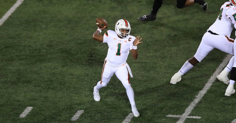 manny-diaz-impressed-deriq-king-wide-receivers-first-scrimmage