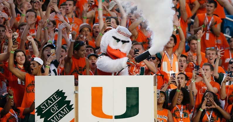watch-miami-hurricanes-unveil-new-football-uniforms-2021-deriq-king-jack-harlow-manny-diaz