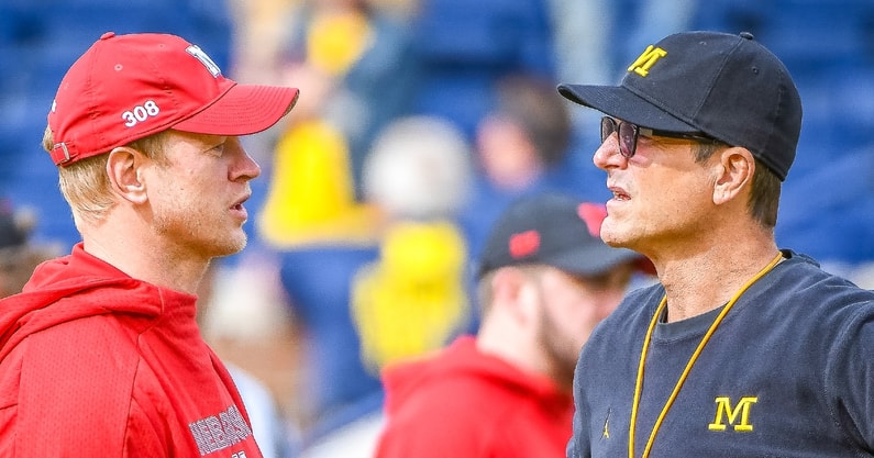 college-football-coaches-hot-seat-2021-jim-harbaaugh-scott-frost-clay-helton
