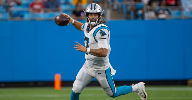 Dallas-Cowboys-claim-quarterback-Will-Grier-off-waivers-Panthers-Florida-West-Virginia