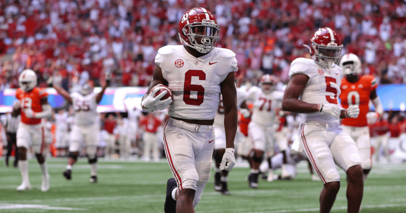 Alabama-football-coach-Nick-Saban-questioned-Trey-Sanders-return-injury