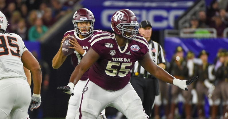texas-am-aggies-offensive-tackle-kenyon-green-had-a-monster-week-one-against-kent-st