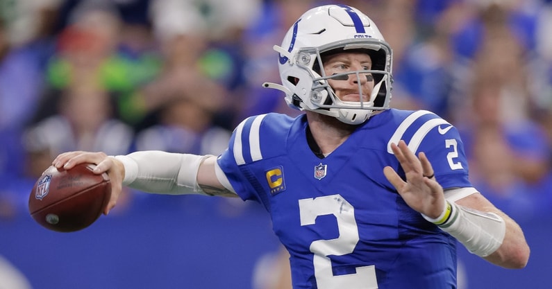 Indianapolis Colts part ways with Carson Wentz after one season Washington Commanders trade third round picks