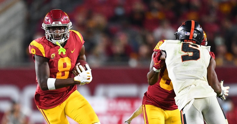 usc-trojans-interim-head-coach-donte-williams-on-tight-end-michael-trigg-walking-line-between-passion-immaturity