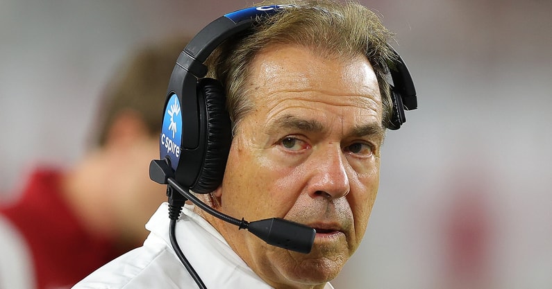 Nick Saban responds to opponents storming the field versus Bama Texas A&M
