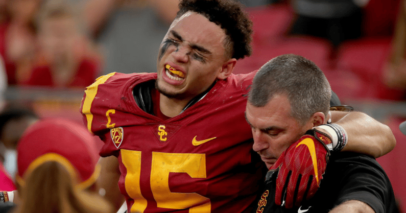 Donte-Williams-provides-update-Drake-London-ankle-fracture-injury-status-miss-2021-USC-Trojans