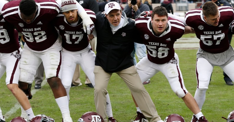 jimbo-fisher-talks-about-special-moment-following-devon-achane-fumble-texas-am-aggies-family-atmosphere