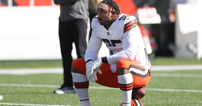 Myles Garrett trolls rookie Mac Jones over ankle-tackling incident