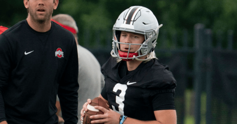 WATCH-Quinn-Ewers-takes-first-collegiate-snaps-blowout-win-Ohio-State-Buckeyes-five-star-quarterback
