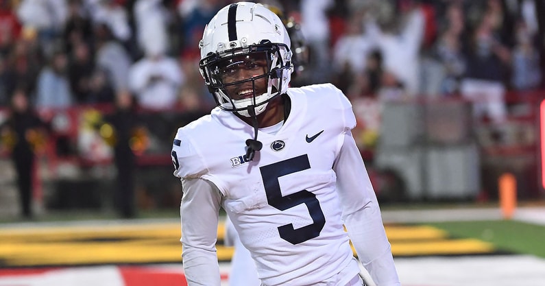 Best NFL Combine photos of Penn State wide receiver Jahan Dotson