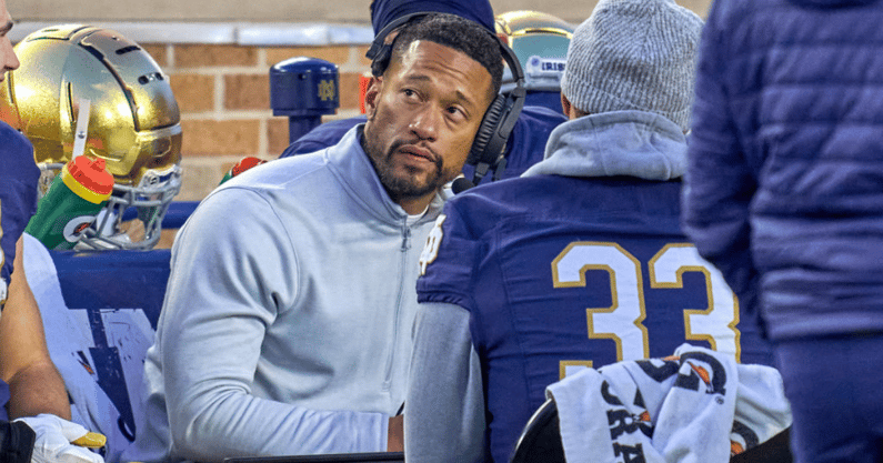 Marcus-Freeman-talks-offensive-philosophy-relationship-Tommy-Rees-Notre-Dame-Fighting-Irish