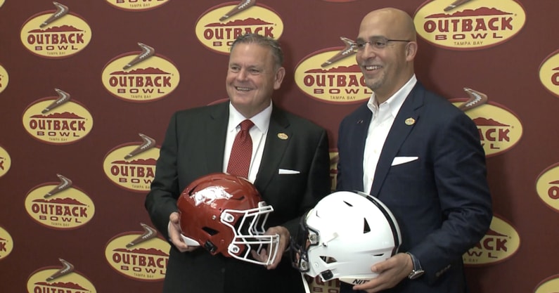 james-franklin-sam-pittman-meet-outback-bowl-kickoff