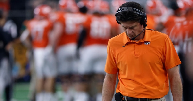 oklahoma-state-cowboys-head-coach-mike-gundy-comments-jim-knowles-leaving-ohio-state-buckeyes-defensive-coordinator
