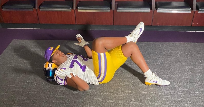 Tryree Adams St. Augustine OL Tyree Adams grades his first LSU visit - On3