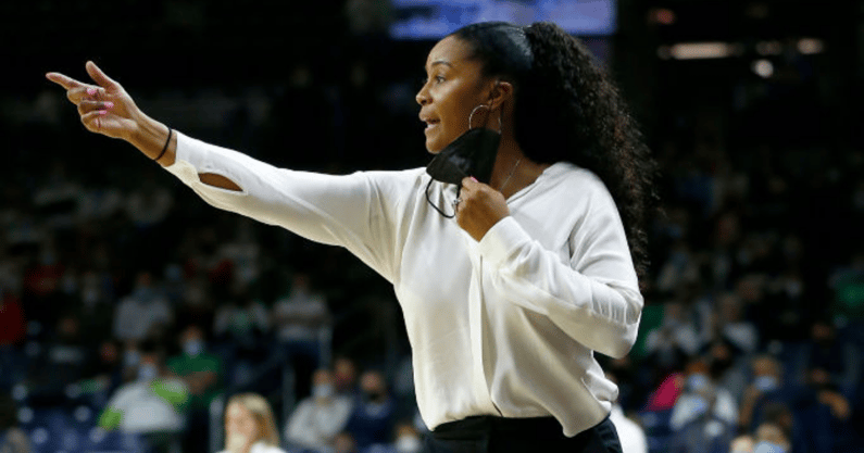 Notre Dame women's basketball coach Niele Ivey 
