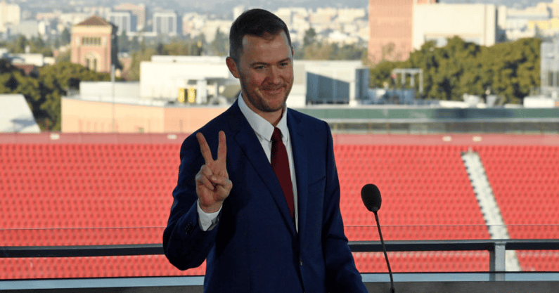 USC head football coach Lincoln Riley is still learning the Trojan traditions.