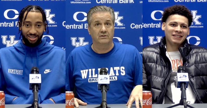 john-calipari-davion-mintz-kellan-grady-florida-pregame-press-conference