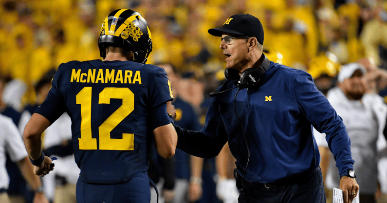 Michigan football Jim Harbaugh Cade McNamara