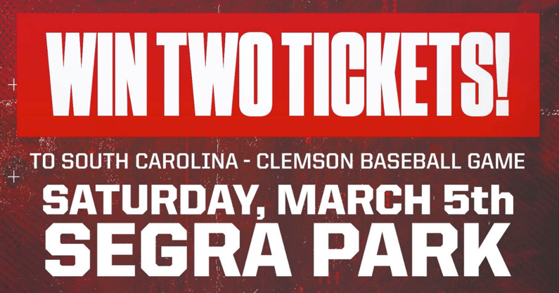 Win South Carolina-Clemson baseball tickets-Segra Park-March 5 2022