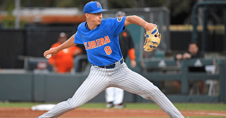 Florida Gators infielder Josh Rivera during the 2023 SEC Baseball News  Photo - Getty Images