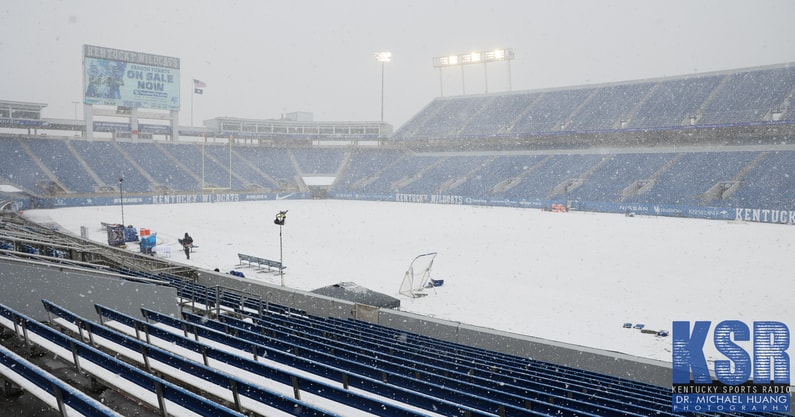 Kroger Field snow spring game