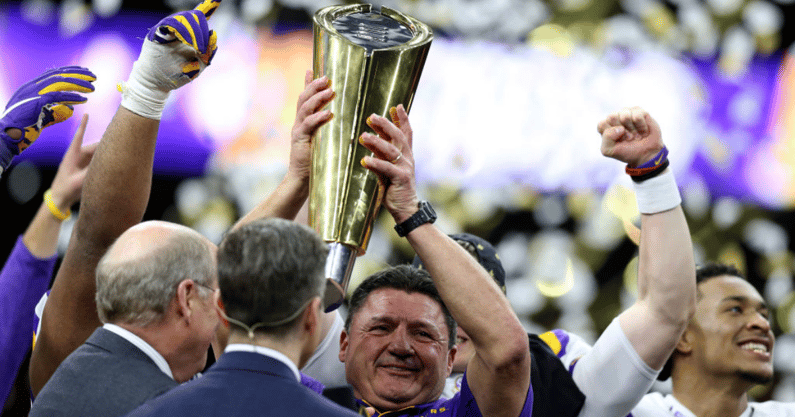 Why Ed Orgeron told Notre Dame football the Irish will 'win it all'