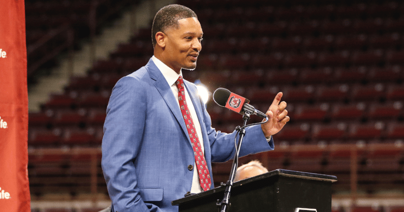 South Carolina head coach Lamont Paris speaks at his introductory press conference