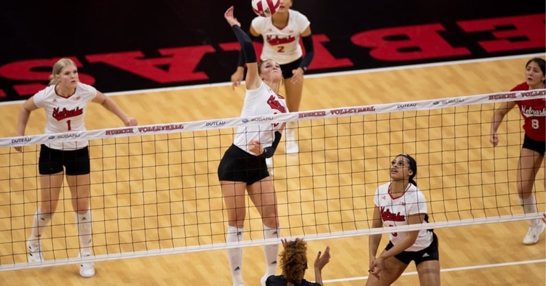 Nebraska volleyball outside hitter Whitney Lauenstein (Photo Credit: Nebraska Athletic Communications)
