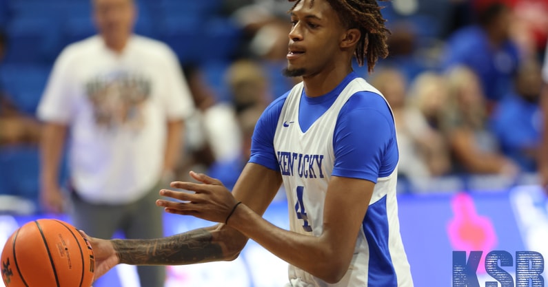 Kentucky Basketball open practice, Daimion Collins