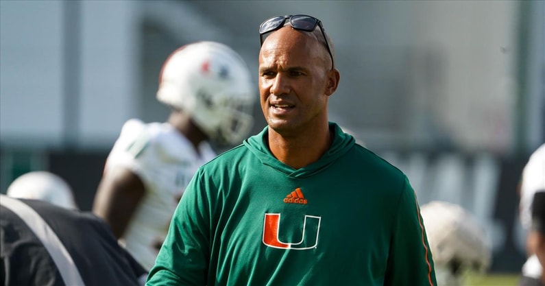 Miami coach Jason Taylor