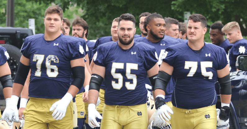 notre dame offensive line