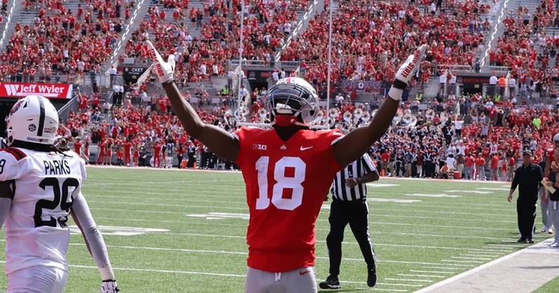 Ohio State's Harrison Jr. wears Apple Watch, Louis Vuitton cleats during  game