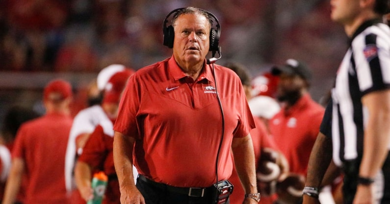 arkansas-head-coach-sam-pittman-gives-his-first-thoughts-on-lsu-ahead-of-game