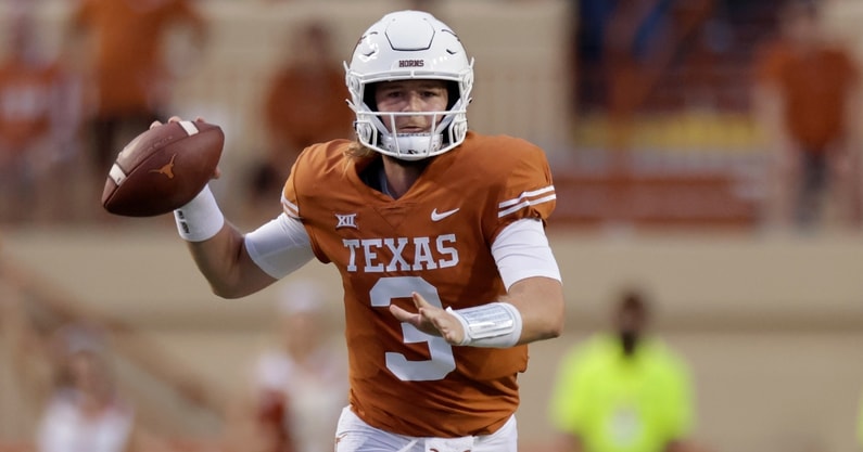 texas-head-coach-steve-sarkisian-on-what-stands-out-about-quarterback-quinn-ewers
