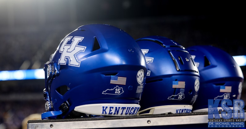 kentucky football helmet stock photo