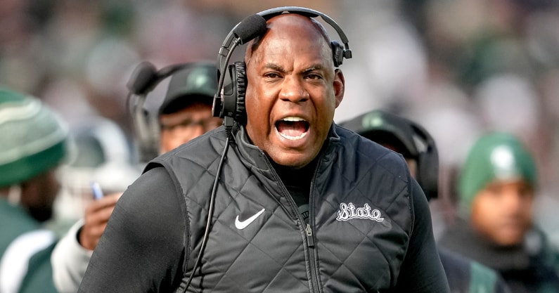 Michigan State coach Mel Tucker