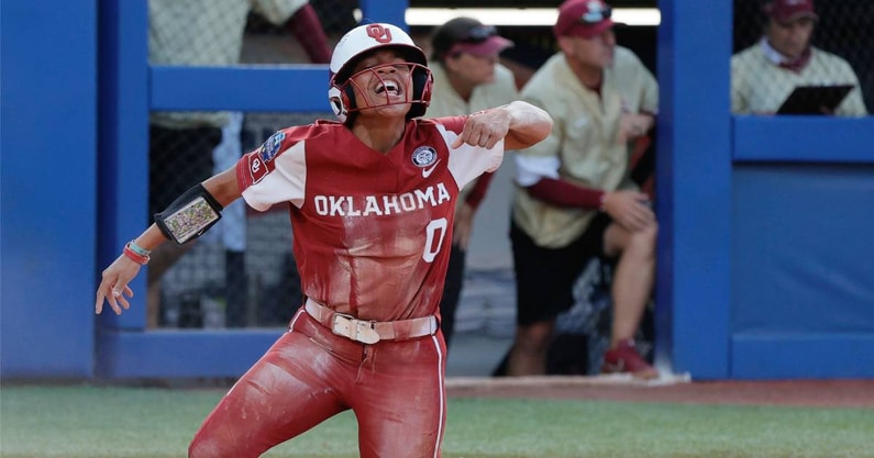 Men's Nike Crimson Oklahoma Sooners 2022 NCAA Softball