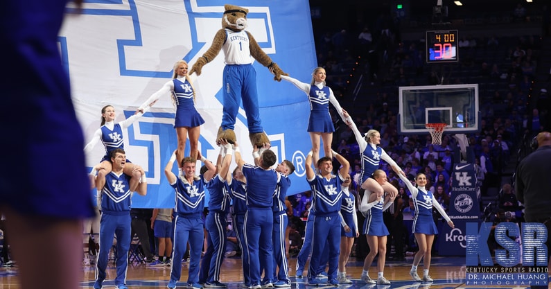 Cat pyramid, Rupp, Mascot, Wildcat, cheer