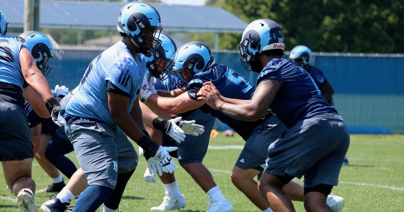 Tennessee football hosted Rhode Island offensive tackle transfer Ajani Cornelius on an official visit on Friday (Rhode Island athletics)
