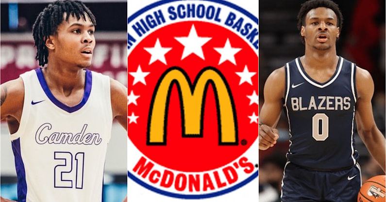 Bronny James Shows Off New McDonald's All-American Jersey