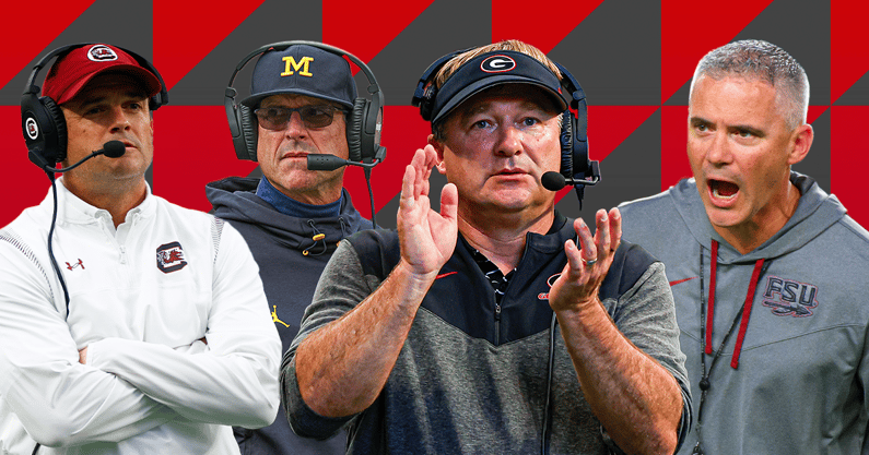 Shane Beamer, Jim Harbaugh, Kirby Smart, Mike Norvell