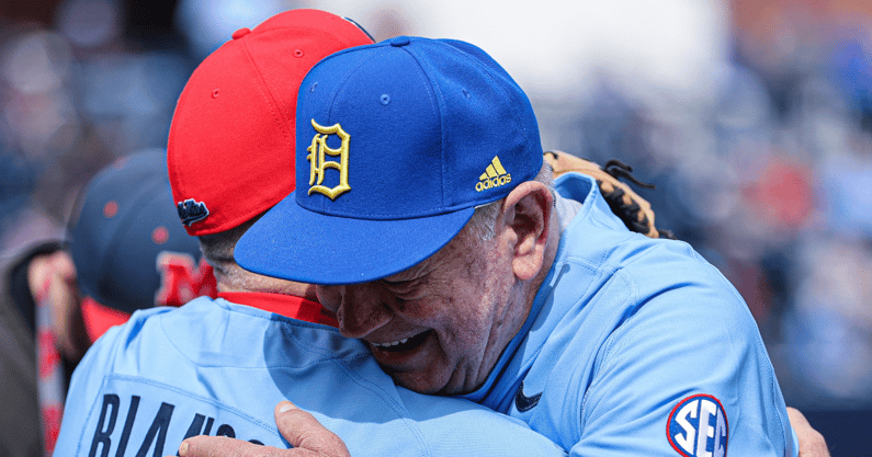 mike-bianco-shares-special-first-pitch-moment-with-father-ahead-game-delaware-ron-bianco