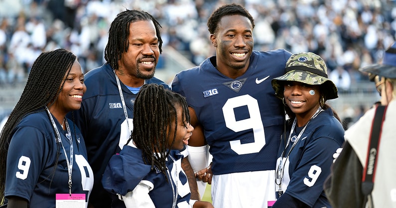 Joey Porter Jr. and his family at Penn State