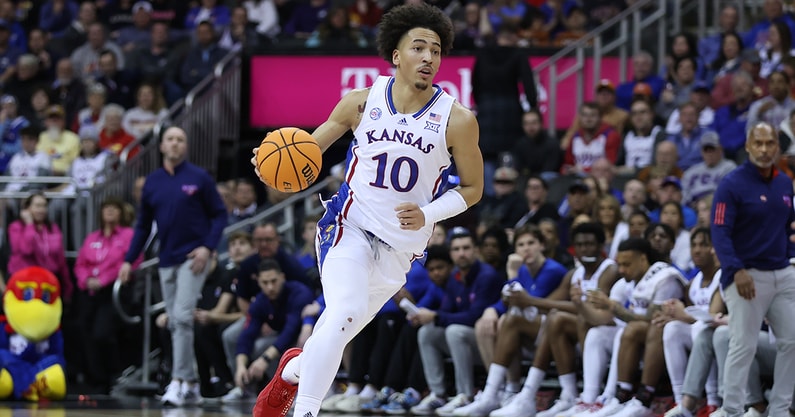Kansas star Jalen Wilson at the Big 12 Tournament