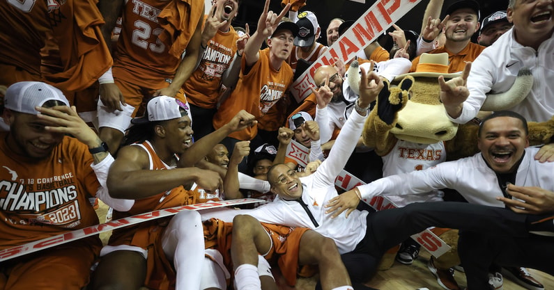 WATCH: Rodney Terry gets confetti bath as Texas celebrates Big 12 ...